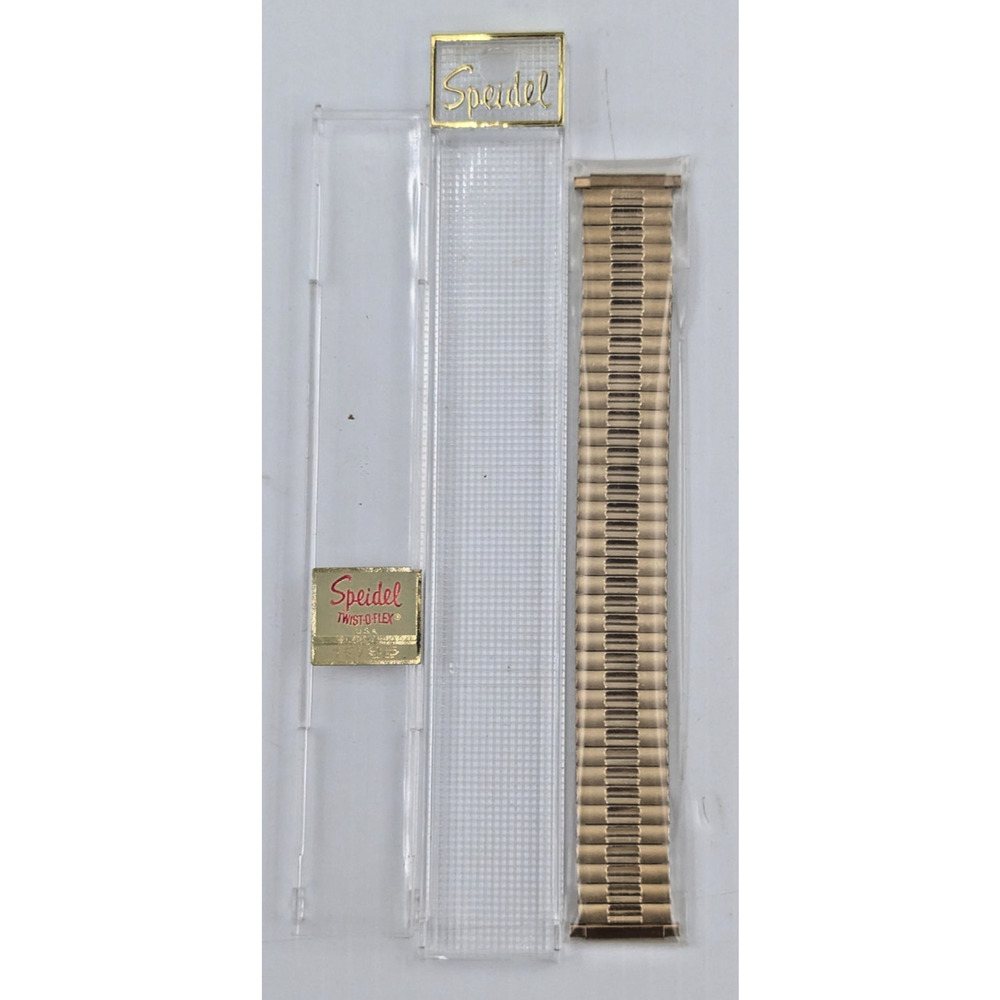 Speidel Gold Twist O Flex Stainless Steel Mens Watch Band